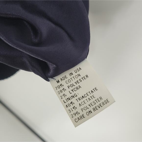 St John Sport Navy Blue Embriodered Button Down Bomber Jacket M - Picture 7 of 7